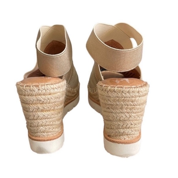 GENTLE SOULS by Kenneth Cole Women's Espadrille Wedge,Elastic Ankle Strap Sz 6.5 - Picture 6 of 9